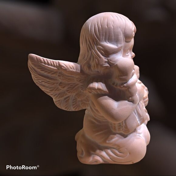 Vintage Cherub holding dolls miniature statue. - Picture 4 of 6